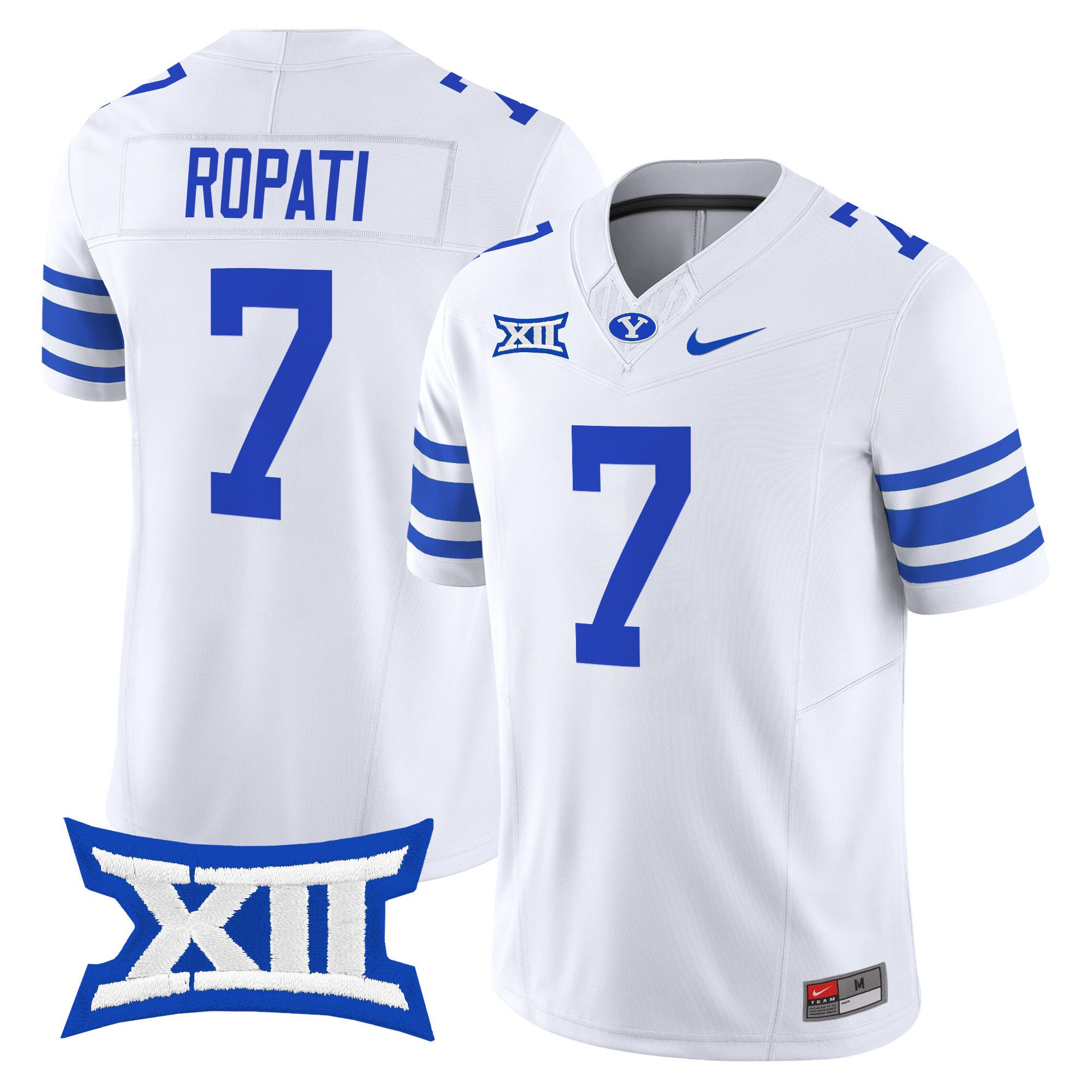 Men BYU Cougars #7 Ropati White Nike 2024 Vapor Limited NCAA Jersey